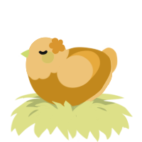 Sickling, a ochre and honey chicken with a head pattern