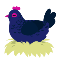 (unnamed), a navy and tumblr chicken with a half-lace pattern