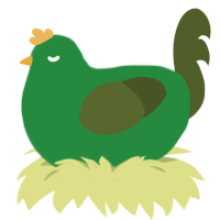 Pea Pod, a viridian and olive chicken