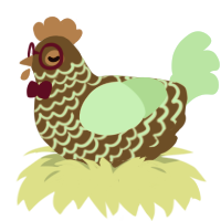 A bark and spring chicken with a lace pattern