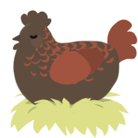 (unnamed), a bark and russet chicken with a half-lace pattern