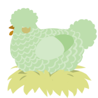 (unnamed), a gluppy chicken with a lace pattern