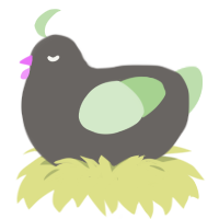 (unnamed), a grey and gluppy chicken