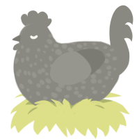 GREYDIENT, a ash chicken with a speckle pattern