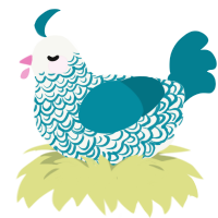 Boreal, a white and sea chicken with a double-lace pattern