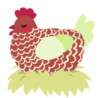 LC Marianne 3 -3 12, a red and apple chicken with a lace pattern