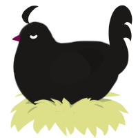 Berry, a sable chicken