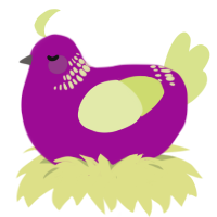 A plum and lemon chicken with a neck-band pattern