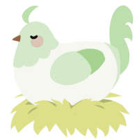 (unnamed), a white and gluppy chicken with a head pattern
