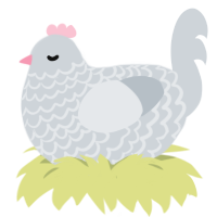 A mist chicken with a lace pattern