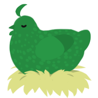 Undergrowth, a viridian chicken with a speckle pattern