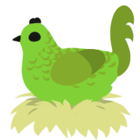 (unnamed), a grass and chartreuse chicken with a half-lace pattern