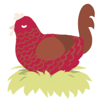 (unnamed), a crimson and russet chicken with a lace pattern