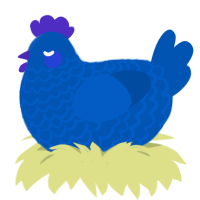 (unnamed), a ultramarine chicken with a lace pattern