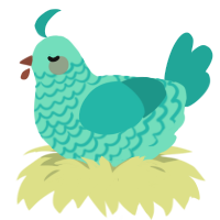 (unnamed), a mint and turquoise chicken with a lace pattern