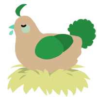 Rainforest Cafe, a beige and viridian chicken