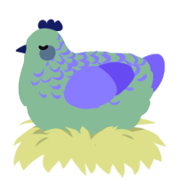 (unnamed), a gluppy and lilac chicken with a half-lace pattern