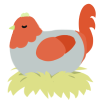 A silver and vermilion chicken with a head pattern