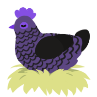 (unnamed), a overcast and sable chicken with a lace pattern