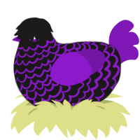 (unnamed), a sable and violet chicken with a lace pattern