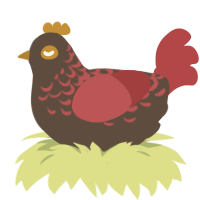 Rupophobia, a bark and red chicken with a half-lace pattern