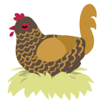 (unnamed), a bark and gold chicken with a lace pattern