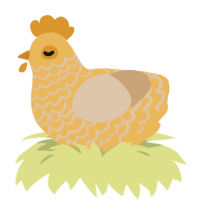 (unnamed), a honey and beige chicken with a lace pattern