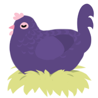 A overcast chicken with a half-lace pattern