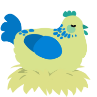blue lemonade, a lemon and sapphire chicken with a neck-speckle pattern