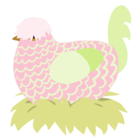 peach smoothie, a rose and apple chicken with a lace pattern