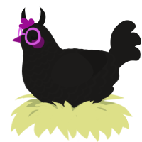 Black Raspberry, a sable chicken with a lace pattern