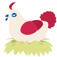 (unnamed), a cream and crimson chicken