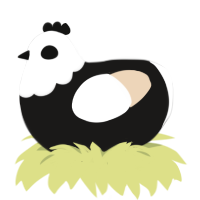 A sable and cream chicken with a head pattern