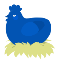 A ultramarine chicken