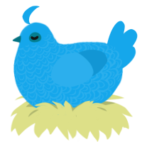 A sky chicken with a double-lace pattern