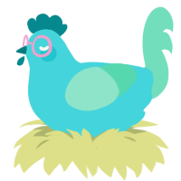 Spooks, a aqua and mint chicken