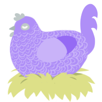 (unnamed), a lilac chicken with a double-lace pattern