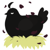 Projector, a black and sable chicken