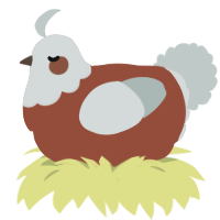 (unnamed), a russet and silver chicken with a head pattern