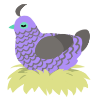 (unnamed), a lilac and grey chicken with a lace pattern