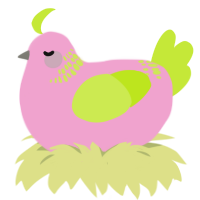 (unnamed), a pink and lime chicken with a neck-band pattern
