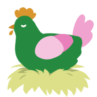 (unnamed), a viridian and pink chicken