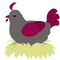 (unnamed), a grey and maroon chicken
