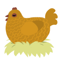 (unnamed), a ochre chicken with a lace pattern