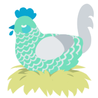 (unnamed), a mint and mist chicken with a lace pattern