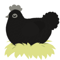 Grave-Buster PvZ1, a sable chicken with a lace pattern