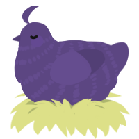 A overcast chicken with a bar pattern