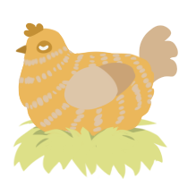 (unnamed), a honey and beige chicken with a bar pattern