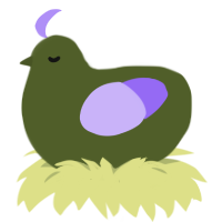 CHROMAKOPIA, a olive and lilac chicken