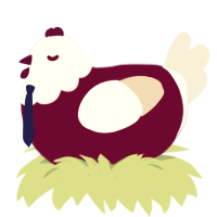 Jade, a maroon and cream chicken with a head pattern